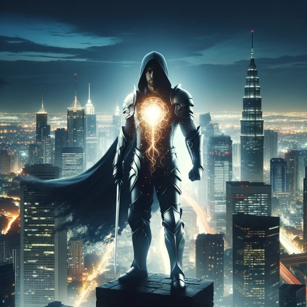 虛擬故事集：《流星騎士：揭秘都市暗影下的英雄傳說》- 勇氣與正義的力量 - 蒼野之鷹