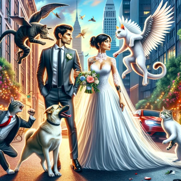 【蒼鷹短篇故事】《婚禮日的超現實冒險》：新郎的超現實婚禮冒險，狗猫吸血鬼大亂鬥！ - 蒼野之鷹